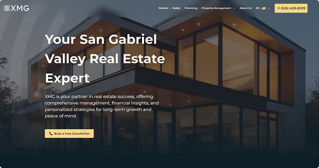 XMG Website Screenshot
